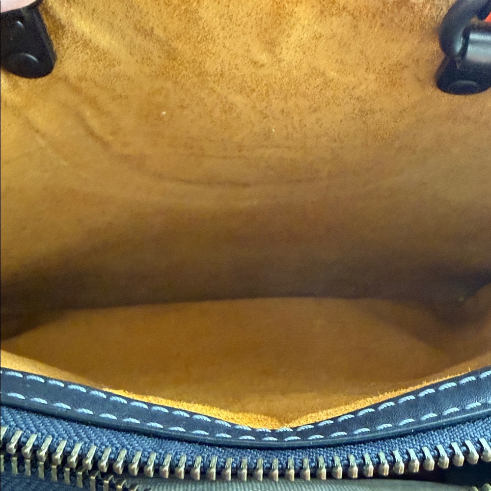 Coach 1941 Varsity Patch Rogue Leather Handbag with Orange Handles and Patches - Picture 3 of 10